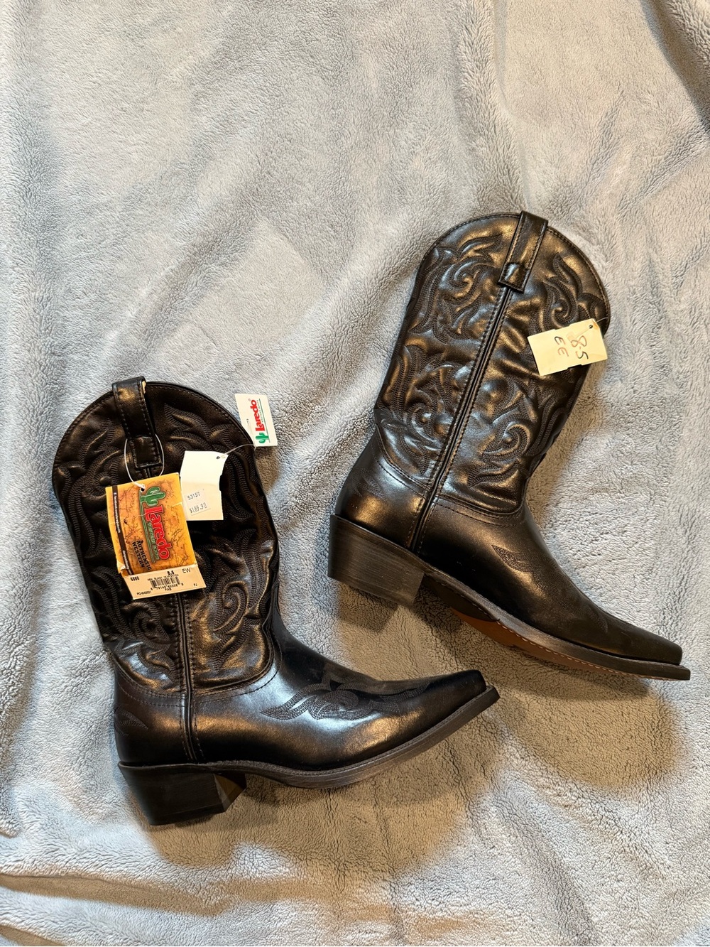 LAREDO - Black Western Embroidered Cowboy Boots
